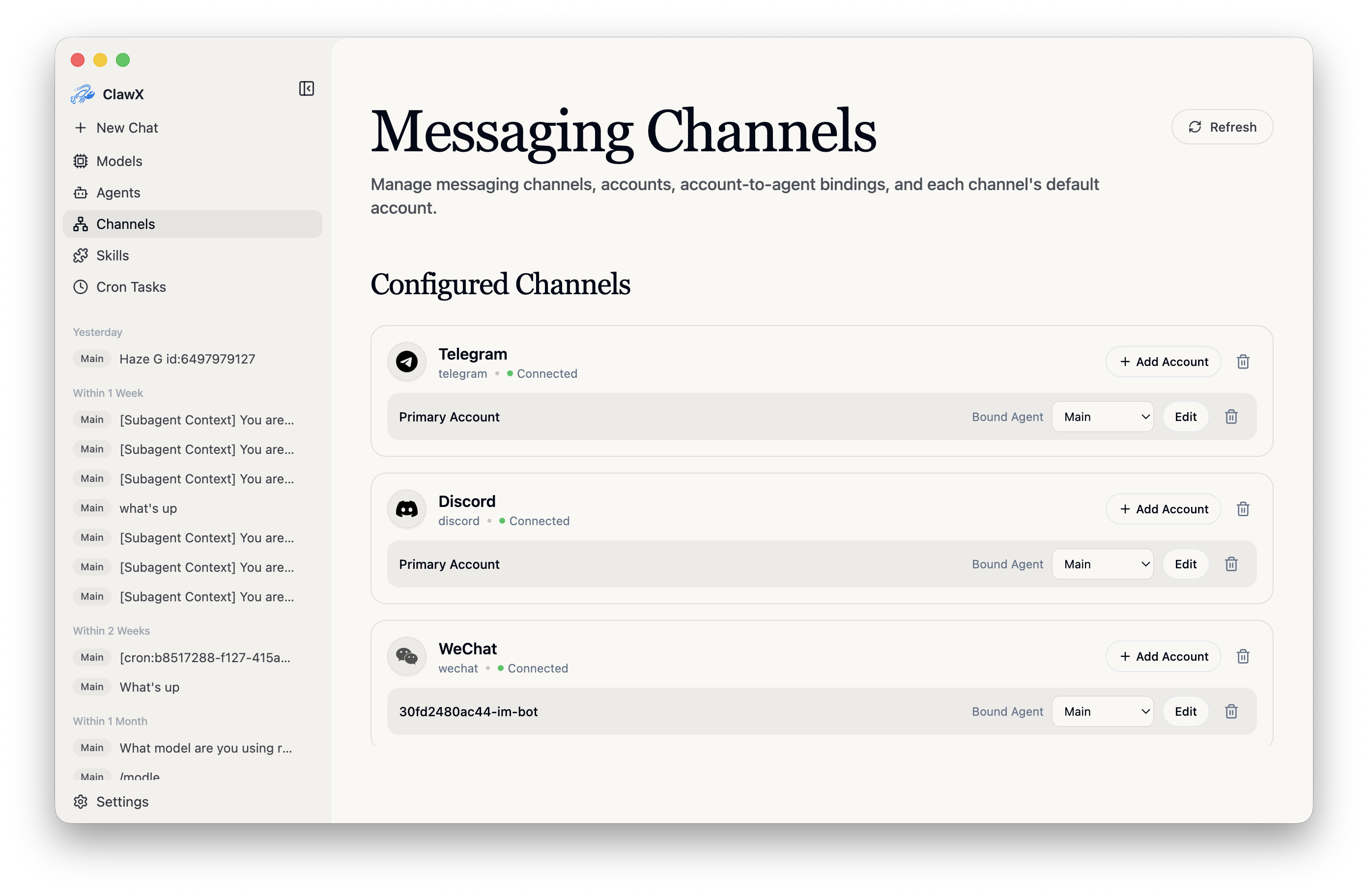 Channels