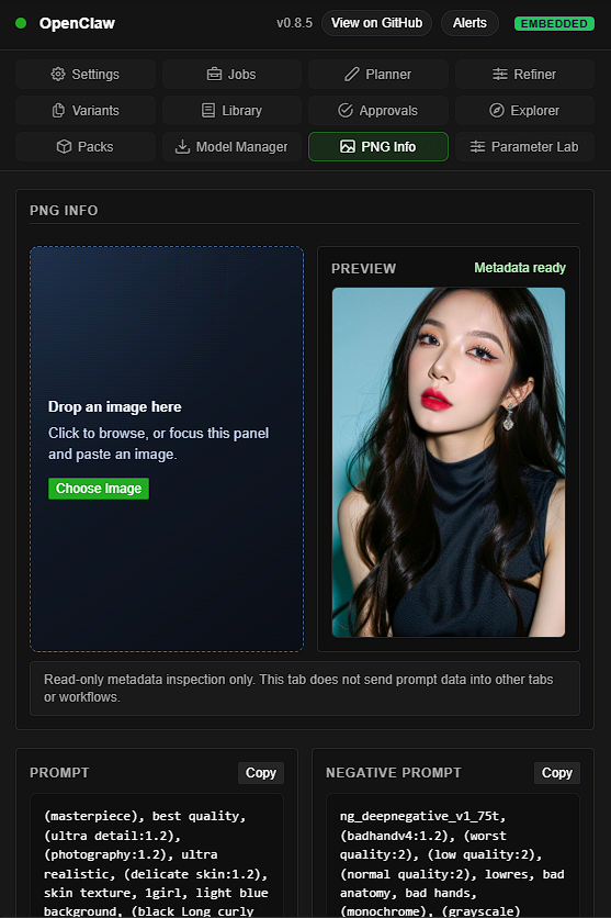 OpenClaw /sidebar ui example