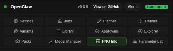 OpenClaw /sidebar ui example